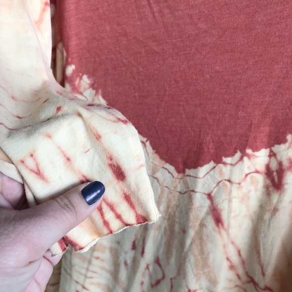 Free People Orange Tiedye Shirt - Picture 3 of 6